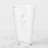 Bandiera d'Italia Rosa Personalisiert Glas (Rückseite)