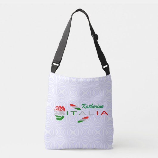 Bandiera d'Italia Rosa Personalized Tragetaschen Mit Langen Trägern (Vorderseite)