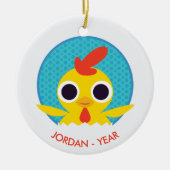 Bandit das Küken Keramikornament (Vorne)