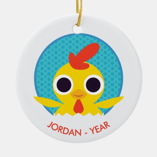 Bandit das Küken Keramikornament (Vorne)