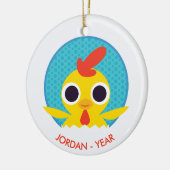 Bandit das Küken Keramikornament (Links)