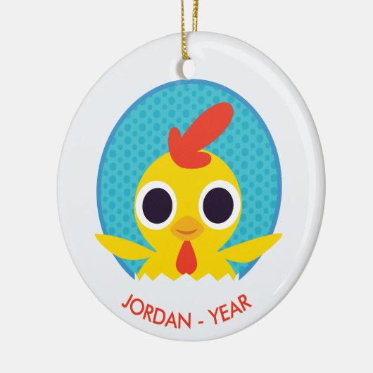 Bandit das Küken Keramikornament (Links)