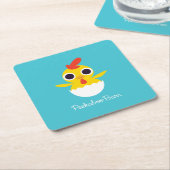 Bandit das Küken Rechteckiger Pappuntersetzer (angewinkelt)