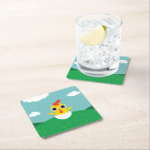 Bandit das Küken Rechteckiger Pappuntersetzer (Vor Ort)