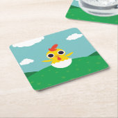 Bandit das Küken Rechteckiger Pappuntersetzer (angewinkelt)