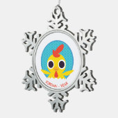 Bandit der Kick Schneeflocken Zinn-Ornament (Rechts)