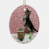 Bandit Kitten Cat Rescue Christmas Keramik Ornament (Rechts)