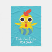 Bandit Peekaboo-Scheunen-Ostern | das Küken Fleecedecke (Vorderseite)