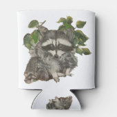 Bandit Schwarz-weiß Raccoon Trash Panda Dosenkühler (Rückseite)