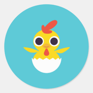 Bandit the Chick Runder Aufkleber