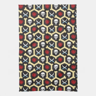 Bandit-Thema-Muster Geschirrtuch