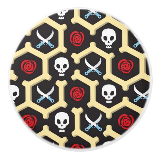 Bandit-Thema-Muster Keramikknauf (Vorderseite)