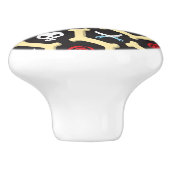 Bandit-Thema-Muster Keramikknauf (Seitenansicht)