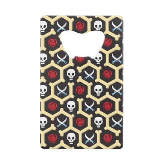 Bandit-Thema-Muster Kreditkarten Flaschenöffner (Vorderseite)