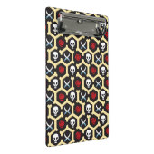 Bandit-Thema-Muster Mini Klemmbrett (Schrägansicht)