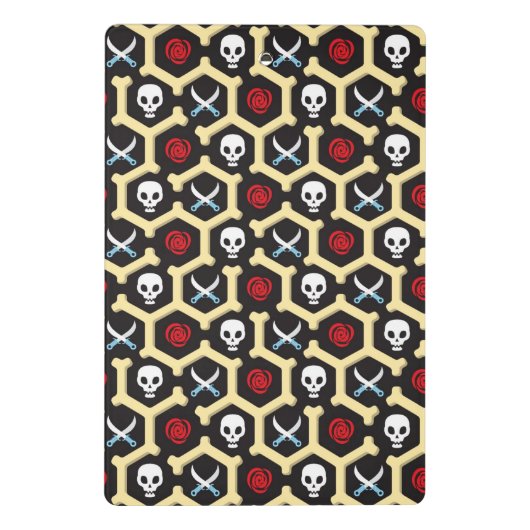 Bandit-Thema-Muster Mini Klemmbrett (Rückseite)