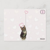 Bandits beste gekleidete Katze Valentins Postkarte (Rückseite)