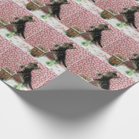 Bandit's Gingerbread House ( Katze / Kitten) Geschenkpapier (Ecke)