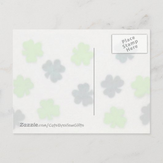 Bandit's St. Patrick's Day Cat / Kitten Postcard Postkarte (Rückseite)