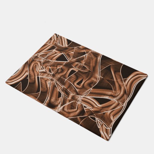 Bandkurven, brauner Ausschnitt mit Relief und Über Fußmatte (Schrägansicht)