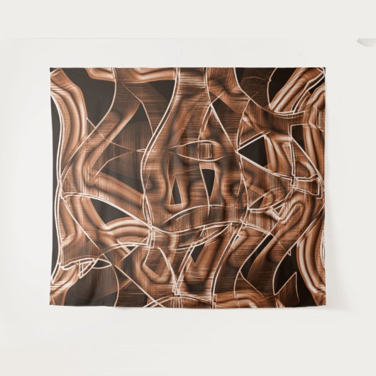 Bandkurven, brauner Ausschnitt mit Relief und Über Wandteppich (Vorderseite (Horizontal))