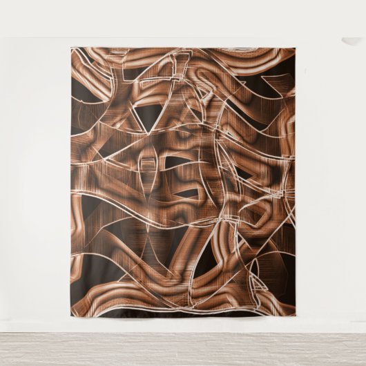 Bandkurven, brauner Ausschnitt mit Relief und Über Wandteppich (Vorderseite)