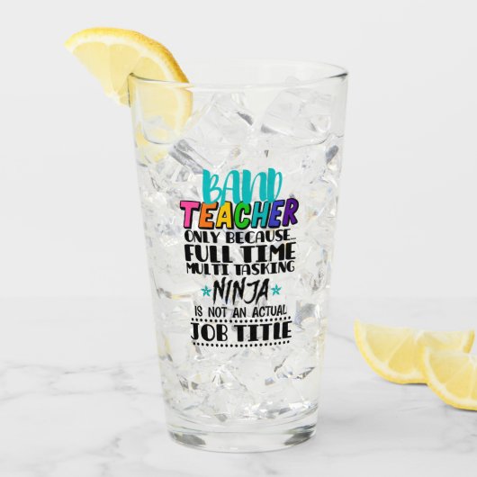 Bandlehrer nur wegen Vollzeit-Multitasking Glas (Vorderseite Ice)