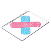 Bandmitte pink blau notizblock (Linke Seite)