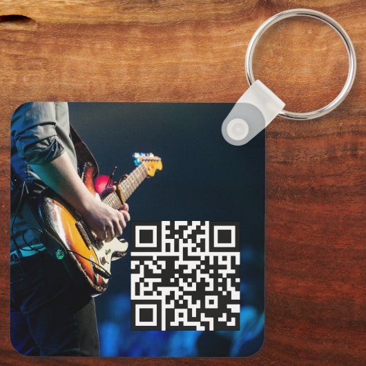 Bandmusiker QR-Codewerbung Schlüsselanhänger (Rückseite)