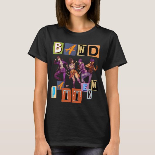 Bandmuster T-Shirt (Vorderseite)