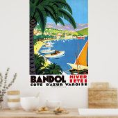 Bandol, Côte d'Azur, Frankreich, französische Küst Poster (Küche)