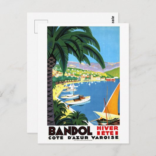 Bandol, Côte d'Azur, Frankreich, französische Küst Postkarte (Vorne/Hinten)