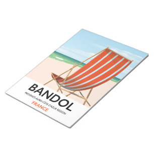 Bandol Südostfrankreich Küstenposter. Notizblock