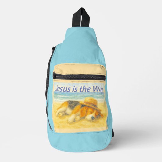 Bandolera Beach with a Hat - "Jesus is the Way" Crossbody Bag (Vorderseite)