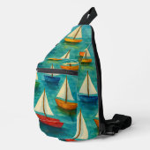 Bandolera de botes de playa crossbody bag (Rechte Ecke)