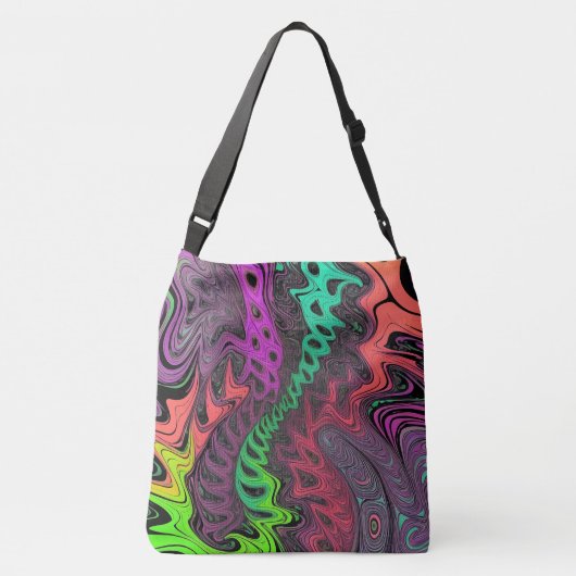 Bandolera Grande Estilo Psicodélico Tragetaschen Mit Langen Trägern (Rückseite)