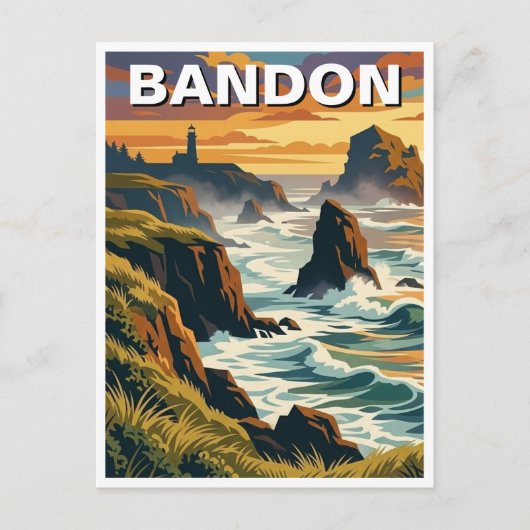 Bandon Oregon coast Travel Postkarte (Vorderseite)