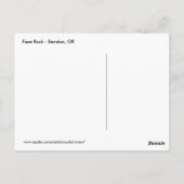 Bandon Oregon Face Rock in Monochrome Postkarte (Rückseite)