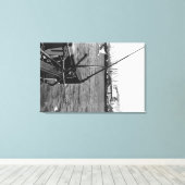 Bandon, Oregon Hafenansicht und Schiffsfotografie Leinwanddruck (Insitu (Holzboden))