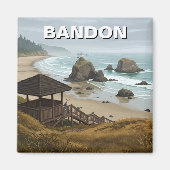 Bandon Oregon Küstenreise Magnet (Vorne)