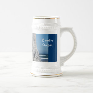 Bandon Oregon Stein gibt Blue Ocean Driftwood Bierglas