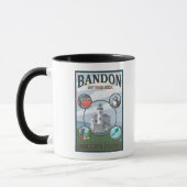 Bandon, OregonScenic Travel Poster Tasse (Links)