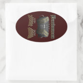 Bandoneon 2 ovaler aufkleber (Tasche)