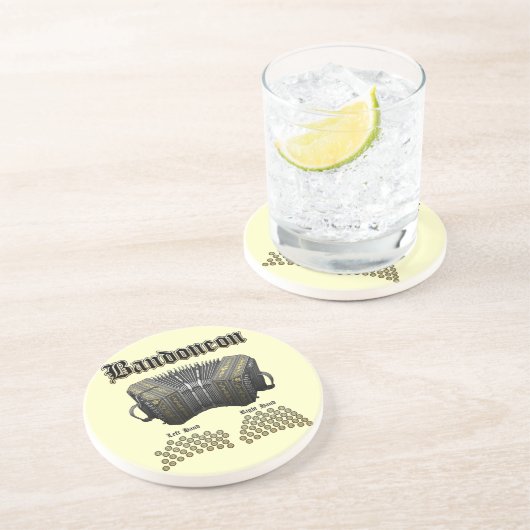 Bandoneon 2 sandstein untersetzer (Seite)