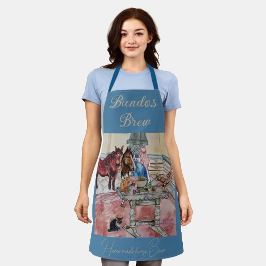Bandos Beer Zuhause machte Pferdebrauen Schürze (Getragen)