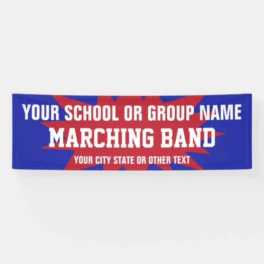 Bandparade-Banner mit roter Sternexplosion Banner (Horizontal)