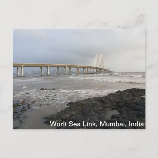 Bandra-Worli Sea Link, Mumbai, Indien Postkarte (Vorderseite)