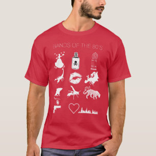 Bands der 80er Jahre Hair Bands Rock Bands 1980er  T-Shirt