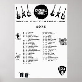 Bands, die im Knob Hill Hotel 1975 gespielt haben Poster