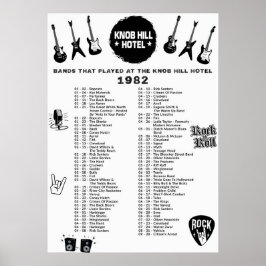 Bands, die im Knob Hill Hotel 1982 gespielt haben Poster